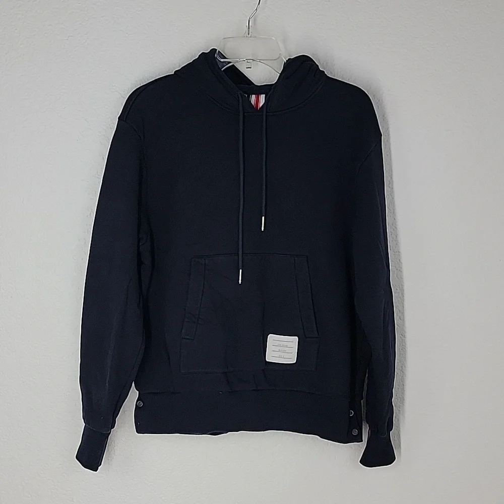 Thom Browne men's stripe hoodie cettire navy blue size 3 - Picture 5 of 15